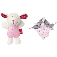 Thumbnail for SIGIKID 41189 Rattle Sheep Red Stars Girls and Boys Baby Toy Recommended from Birth Pink & Sterntaler Baby Girl Comforter EMMI GIR on Sale