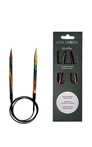 Lana Grossa circular knitting needle design wood multicolor 80-5.0 on sale