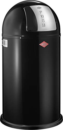 Wesco 175 831 Pushboy waste bin 50 liters black 40 x 40 x 75.5 cm (L/W/H), stainless steel