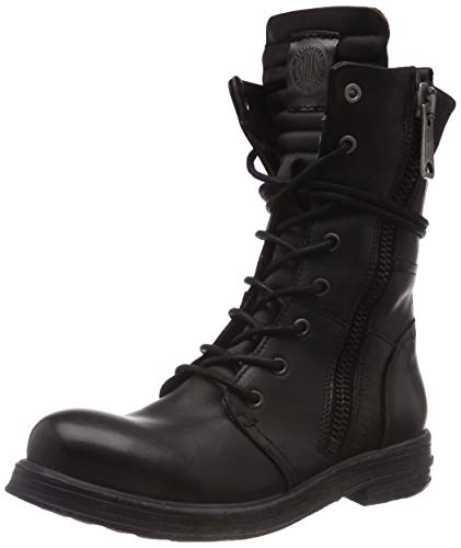 Replay Damen Mid Boot Stiefel aus Leder, Schwarz (Black 003), 36 im Sale