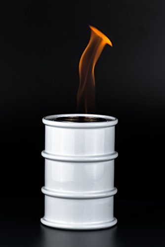 sompex oil lamp barrel fire barrel for fuel gel in white 3318 small campfire to take with you barrel table fire garden balcony fire table fireplace on sale