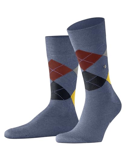Burlington Men's King M SO Cotton Patterned 1 Pair of Socks, Blue (Light Jeans 6662), 40-46 on Sale