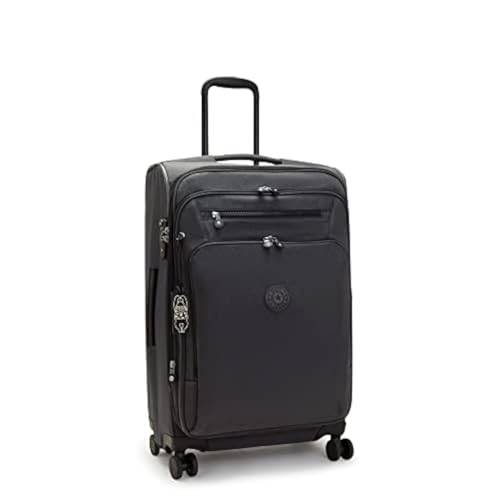 Kipling NEW YOURI SPIN Medium Expandable Spinner, Upright, Signature Emb (Black) on Sale