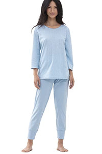 Thumbnail for Mey Nightwear Series Emelie Women's Pyjamas 7/8 Dream Blue L(42) on Sale