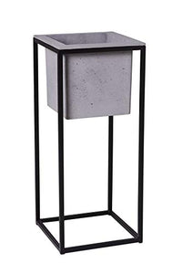 Thumbnail for VIVANNO Planter Flower Pot with Frame Lucano Grey Black, 70x30x30 cm on Sale