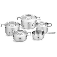 Thumbnail for Fissler Pure Collection / 5-piece stainless steel cookware set with metal lid (3 saucepans, 1 frying pan, 1 saucepan) - Induction on sale