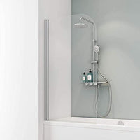 Thumbnail for Schulte D1650 01 50 Komfort Duschabtrennung für Badewanne, Alunatur, Sicherheitsglas ohne Beschichtung im Sale