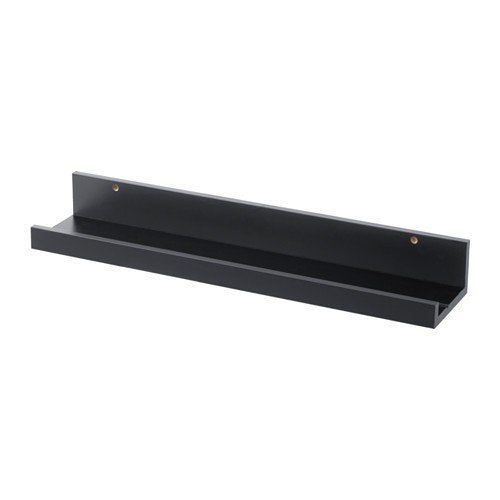IKEA MOSSLANDA picture ledge in black; (55cm)