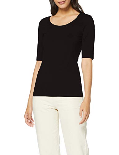 OPUS Damen T-Shirt | Shirt SERTA Slim aus Jersey Black, 40 im Sale