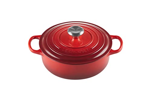 Le Creuset Signature Gourmet-Bräter aus Gusseisen, für alle Herdarten und Backöfen, 30 cm, 6,2 Liter, Kirschrot, 21179300602430 im Sale
