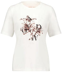 Thumbnail for Gerry Weber Damen 370104-44030-9195 T-Shirt, Frontprint Lily Placement, EU im Sale