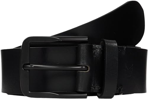 Calvin Klein Men's Classic Casual Belt made of leather, black (Black/Black), 100 cm on sale