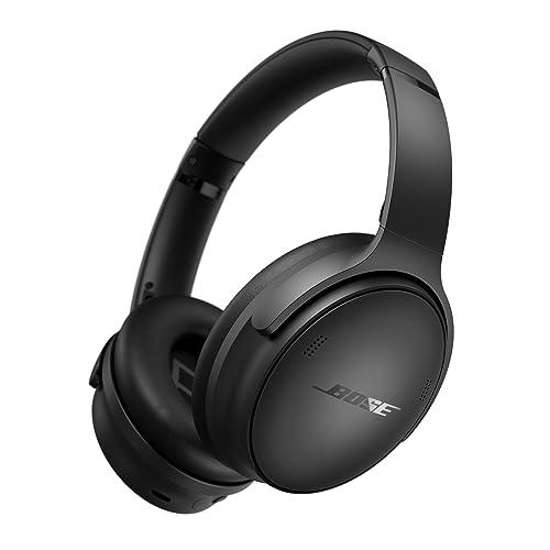 Bose QuietComfort SC Kabellose Kopfhörer mit Mikrofon und Noise-Cancelling, Bluetooth Over-Ear-Kopfhörer mit Noise-Cancelling, bis 24 Stunden Akkulaufzeit, mit Soft Case, Schwarz im Sale