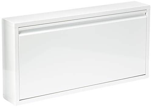 Jan Kurtz 494241 Schuhschrank, Stahlblech, Weiß, 12.5 x 75 x 37.5 cm im Sale