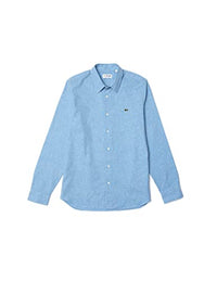 Thumbnail for Lacoste Men's Ch2573 Woven T-Shirts, Navy/Flour, Collar Size: 39 on Sale
