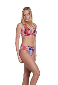 Thumbnail for Sunflair Mix&Match Bikini Top floral pattern stripes with underwire wide straps wide back closure on sale