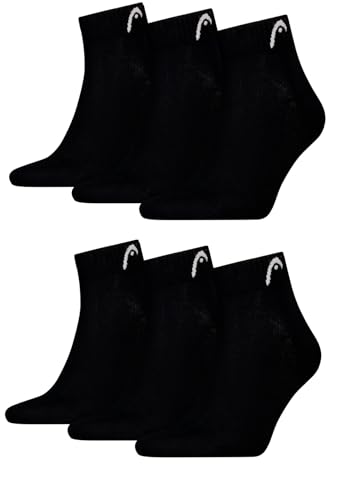 HEAD Men's All Sport Quarter Sports Socks Pack of 6 (43-46, Black) on sale