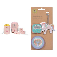 Thumbnail for LÄSSIG Schulranzen Set mit Sporttasche, Federmäppchen & Anhänger und Patches Set (3 STK.) mit Druckknopf/School Patches Set Unicorn Glitter im Sale