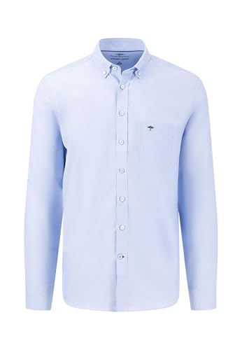 FYNCH-HATTON Soft Cotton Oxford Shirt Light Blue/ on Sale