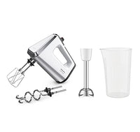 Thumbnail for Krups GN9121 3 Mix 9000 Handmixer | 750 Watt | Geschwindigkeitsregler | Turbomodus | Auswurffunktion | ergonomischer Griff | inkl. Schneebesen, Knethaken, Pürierstab-Aufsatz, Messbecher | Weiß/Silber im Sale