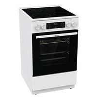 Thumbnail for Gorenje GECS5C 70 WA Electric Freestanding Cooker with Glass Ceramic Hob / 50 cm / 70 Liters / Rapid Heat-Up / AirFry / ExtraSteam / Telescopic Pull-Out / AquaClean / White on Sale