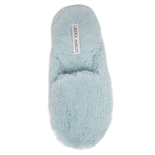 Laura Ashley Womens All Plush Memory Foam Scuff Slippers, Light Brown, X-Large im Sale