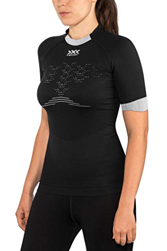 X-Bionic Damen The Trick 4.0 Run, Short Sleeve Shirt, opal black/arctic white, im Sale