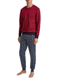 Thumbnail for CALIDA Family & Friends Bündchen-Pyjama Herren, wärmende Baumwolle mit weichen Bündchen im Sale