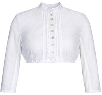 Thumbnail for Sportalm Dirndlbluse Wilma Weiss Stehkragen im Sale