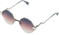 Thumbnail for Fendi FF0243S-TJV-51 FENDI Sonnenbrille FF0243S-TJV-51 Rund Sonnenbrille 55, Silber im Sale