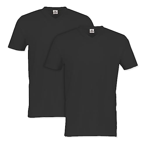 LERROS Herren Doppelpack V-Ausschnitt T-Shirt, Schwarz,  EU im Sale