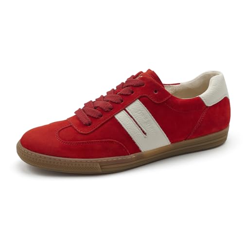 Paul Green Damen Sneaker, Frauen Low-Top Sneaker,Halbschuhe,straßenschuhe,Strassenschuhe,Sportschuhe,Freizeitschuhe,Rot (Salsa/Ivory),42 EU / 8 UK im Sale