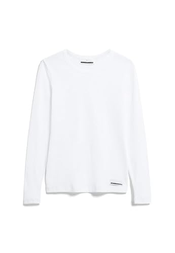 ARMEDANGELS Damen RIPP-Longsleeve Regular Fit aus Bio-Baumwoll Mix JAALIA Regular Fit White im Sale