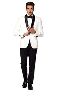 Thumbnail for OppoSuits Formales Outfit für Männer - Premium Smoking - Weihnachten - Tailliertes Outfit - Weiß und Schwarz - Inklusive Blazer, Hose und Fliege im Sale