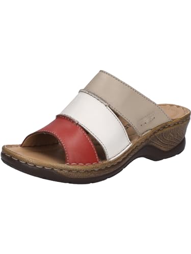 Josef Seibel Women's Clogs Catalonia 86, Women's Slipper, Width G (Normal), Mules, Garden Shoes, Summer Shoes, Summer Clogs, Red-Multi, 41 EU on Sale
