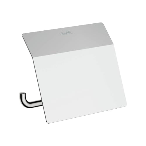 hansgrohe Toilettenpapierhalter AddStoris, Papierrollenhalter mit Abdeckung, Chrom, 1 Rolle im Sale
