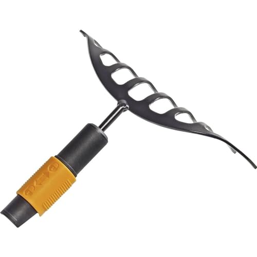 Fiskars Rosenrechen mit 10 Zinken, Werkzeugkopf, Breite: 24,5 cm, Gehärtete Stahlzinken, Schwarz/Weiß, QuikFit, 1000651 im Sale