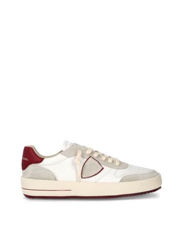 Philippe Model Nice VNLUWX10 sneakers in suede and white leather and Bordeaux VNLUWX10 White, White, 41 EU on sale