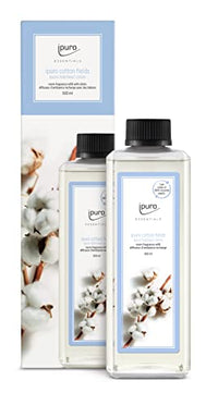 Thumbnail for ipuro - refreshing cotton fields room fragrance refill - subtle room fragrance refill with powdery vanilla notes - stylish room fragrance refill bottle for a puristic fragrance experience 500 ml