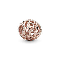 Thumbnail for PANDORA Charm All Over Herzen 14 Karat rosévergoldete Metalllegierung Moments Collection im Sale