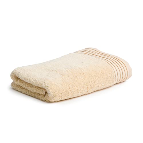 Möve Loft Uni mit Chenillebiesen Handtuch 50 x 100 cm aus 100% Baumwolle (Spinair), Beige im Sale