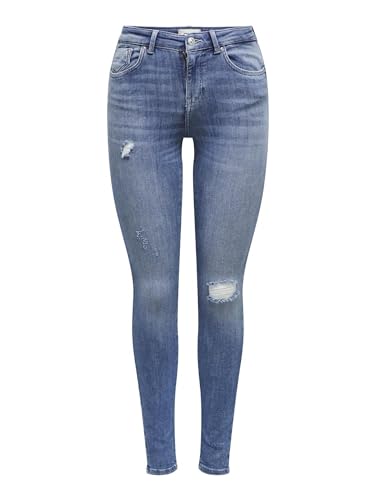 ONLY women's jeans ONLPOWER MID Push UP REA264 - Skinny Fit - Blue - Medium Blue, on sale