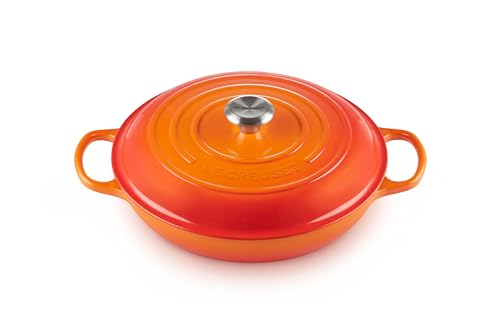 Le Creuset Signature Cast Iron Gourmet Professional Pot, Round, Ø 30 cm, 3.5 l, Suitable for all hob types including induction, 5.555 kg, Oven Red, 21180300902430 on Sale