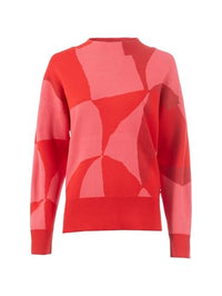 Thumbnail for s'questo Strick 1/1 Strickpullover, modisch, grafisch, Rot Oceano Soquesto Kollektion Sweet Soul im Sale