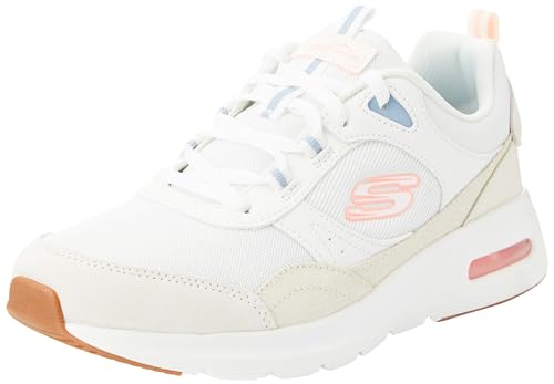 Skechers Women's Skech Air Court Cool Avenue, Cream Leather Mesh Trim, 38.5 EU on Sale
