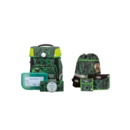 School-Mood Schulranzenset Champion Maxx Linus Panther 7-teilig Grundschule Schulrucksack Schulranzen im Sale