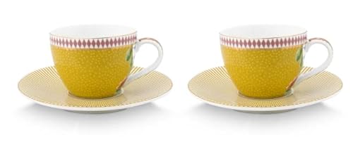 Pip Studio 51004152 La Majorelle Espressotasse m Untere gelb Set2 (1Set) im Sale