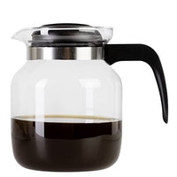 Thumbnail for Wenco Glaskanne 1,25 l - Ideal für Tee, Kaffee und Kaltgetränke, hitzebeständig, mit Deckel und Ausguss-Öffnung - Spülmaschinenfest und bruchsicher - Transparent/Schwarz