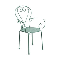 Thumbnail for BUTLERS Garden Chair with Armrests -Century- Patio Chair made of Iron, White Lacquered in a Matte Finish | Indoor Outdoor Weatherproof Furniture for Balcony, Patio, Garden on Sale