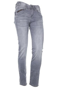 Thumbnail for Herrlicher Pearl Slim Stretch Jeans Mid Waist Women's Reused Denim Women, Color: gray, Trouser sizes: W27, Trouser length: L30 on sale
